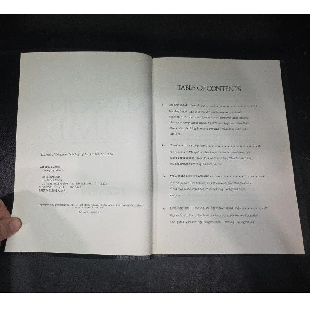 Managing Time Norman Kobert Boardroom Books 1980 Vtg Business Management Guide